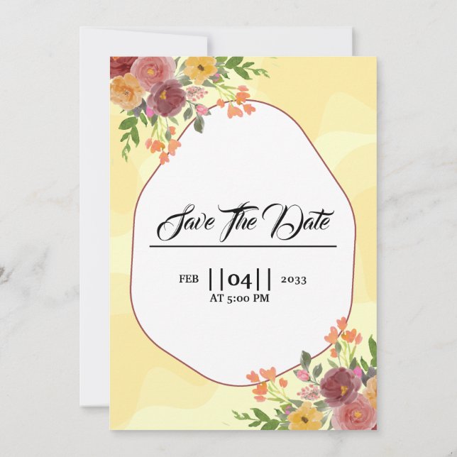Winter wedding mountain landscape Party invitation (Back)