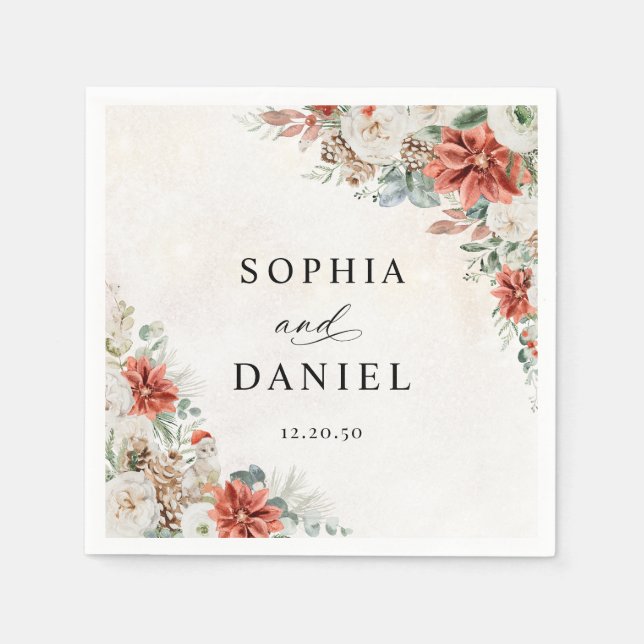 Winter Wedding Napkins (Front)