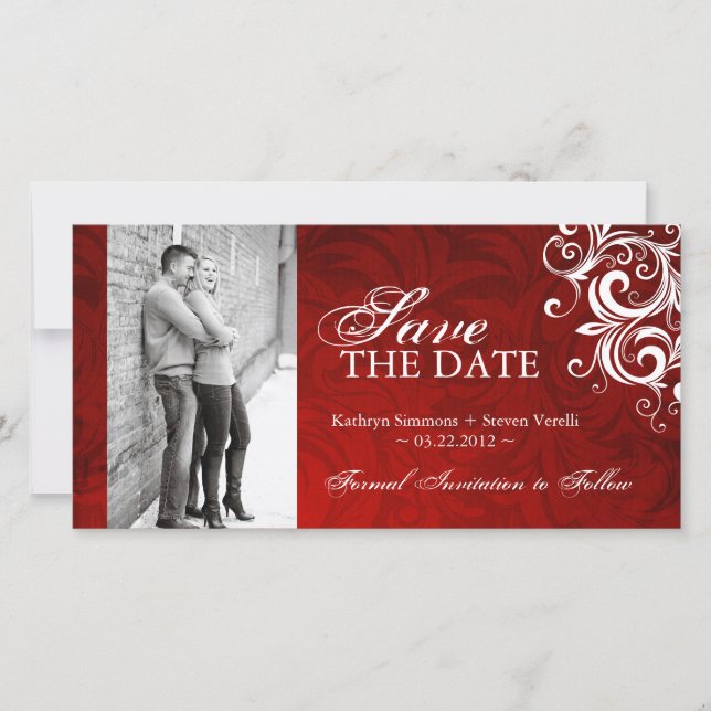 Winter Wedding - Photo Save The Date Invitation (Front)