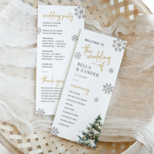 Winter Wedding Program Christmas Wedding Program Programme