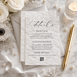 Winter Wedding QR Code Details Enclosure Card