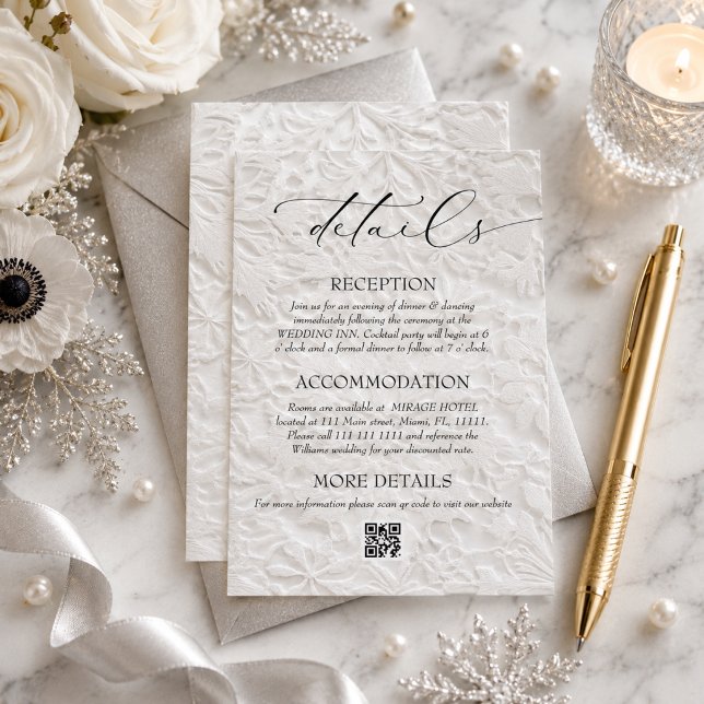 Winter Wedding QR Code Details Enclosure Card (Creator Uploaded)