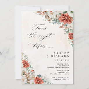 Winter Wedding Rehearsal Dinner Invitation