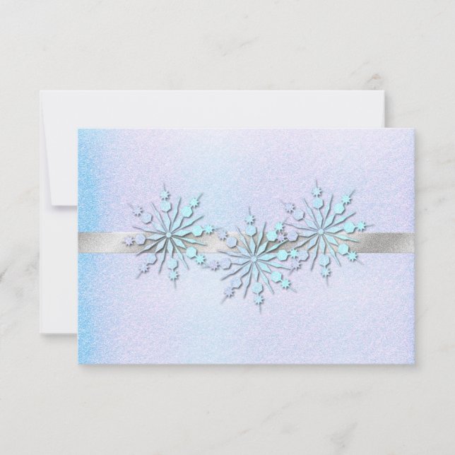 Winter Wedding Rehearsal Dinner RSVP Card (Front)