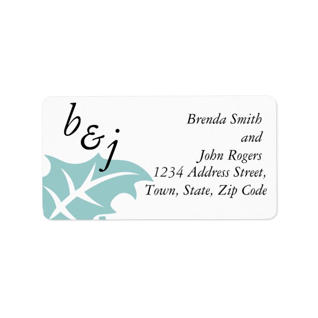 Winter Wedding Reply Card Address Labels (Front)