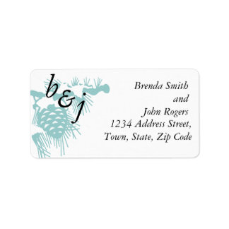 Winter Wedding Reply Card Address Labels Pine