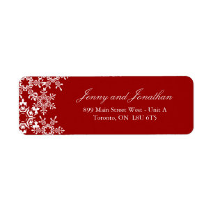 Winter Wedding RSVP Address Labels