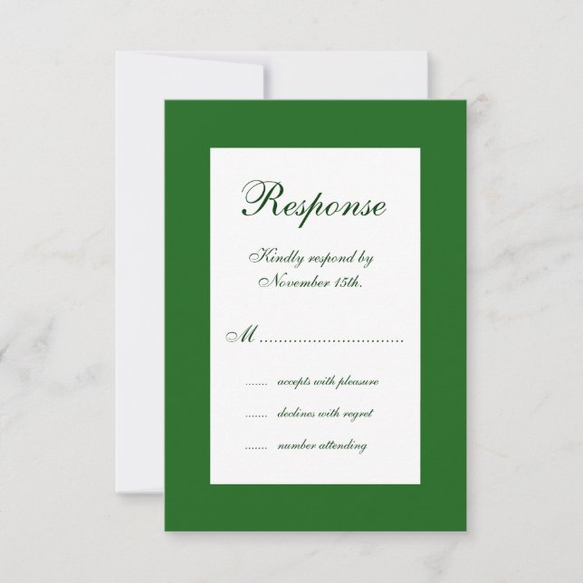 Winter Wedding RSVP Card (Front)