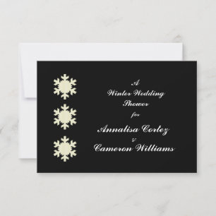"Winter Wedding Shower" w/ Snowflakes Invitation