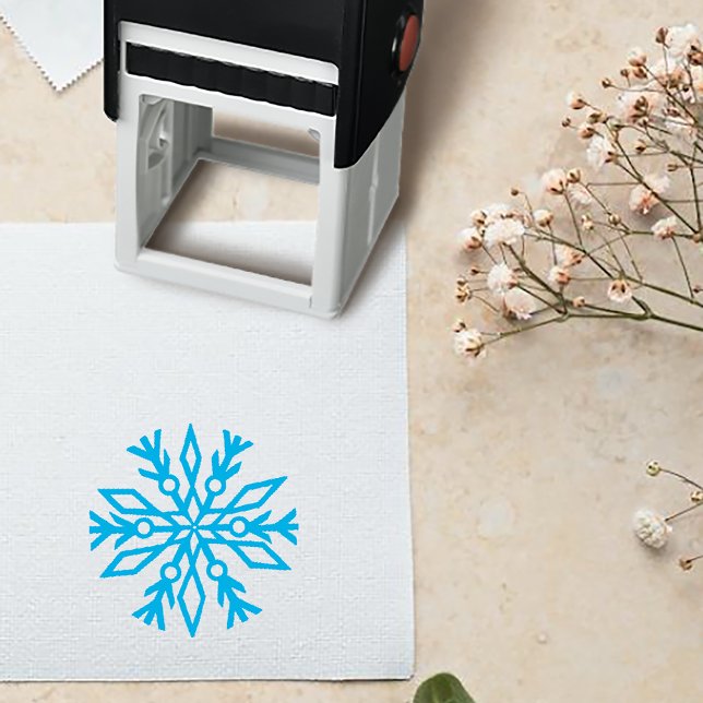 Winter wedding snowflake self-inking stamp (Creator Uploaded)