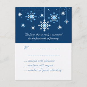Winter Wedding Snowflakes Response Card