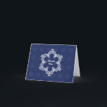 Winter Wedding Thank You Card in Navy<br><div class="desc">Winter Wedding Thank You Card in Navy Blue</div>