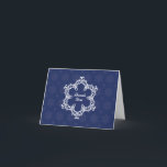 Winter Wedding Thank You Card in Navy<br><div class="desc">Winter Wedding Thank You Card in Navy Blue</div>