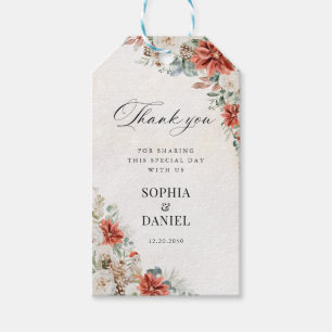 Winter Wedding Thank You Gift Tag