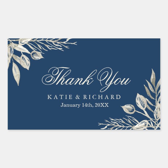 Winter Wedding Thank You Stickers (Front)