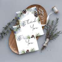 Winter wedding watercolor snowy pines