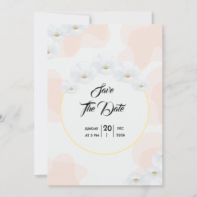 Winter Weddinr silver Card invitation card Design  (Back)