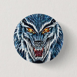 Winter Werewolf Fantasy Dark horror art 3 Cm Round Badge