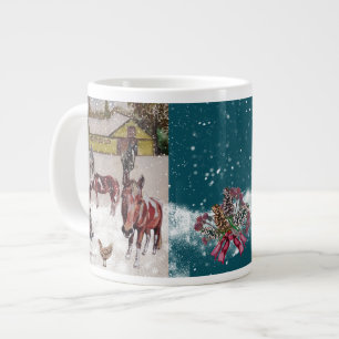 Winter west hills ranch (Keria's horses) Large Coffee Mug