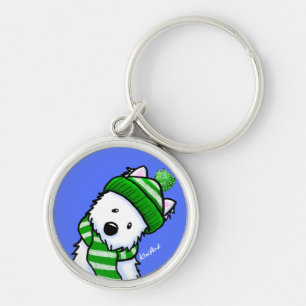 Winter Westie Keychain