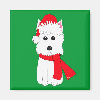 Winter Westie Magnet