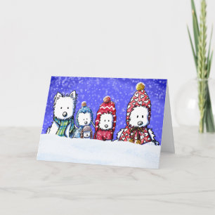 Winter Westies Fluffybutt Christmas Card