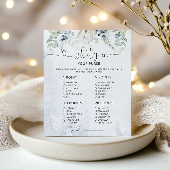 Winter whats in your purse baby shower game (Creator Uploaded)