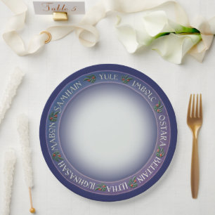 Winter Wheel of the Year Paper Plate