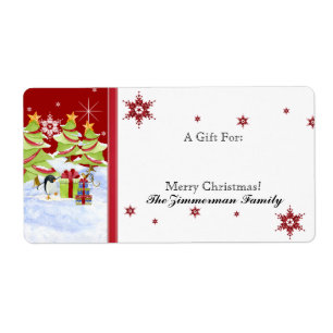 Winter Whimsy Cute Penguin Babies in Snow Star