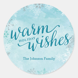 Winter Whimsy Holiday Sticker or Envelope Seals