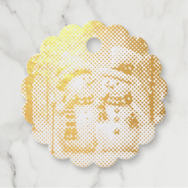 Winter Whimsy Snowman Foil Favour Tag (Front)