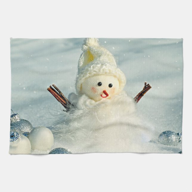 Winter Whimsy Snowman Tea Towel (Horizontal)