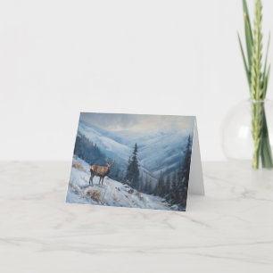 Winter Whispers: Majestic Deer Holiday Card