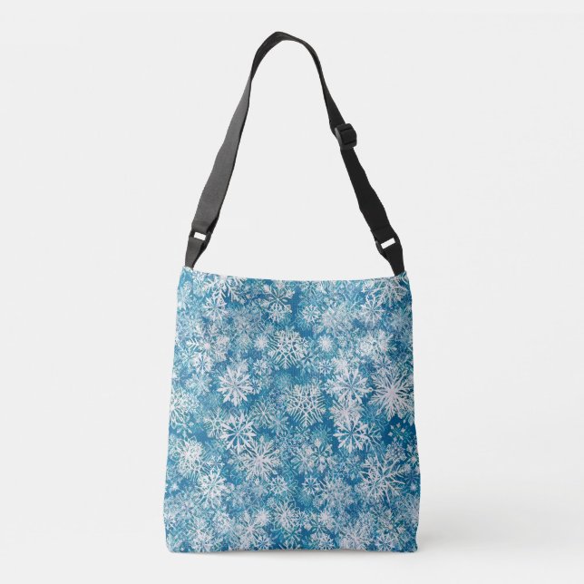 WINTER WHITE AND BLUE CROSSBODY BAG (Back)