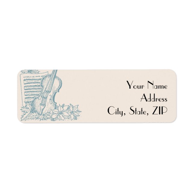 Winter White and Blue Return Address (Front)