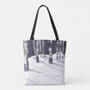 Winter White Birches Tote Bag