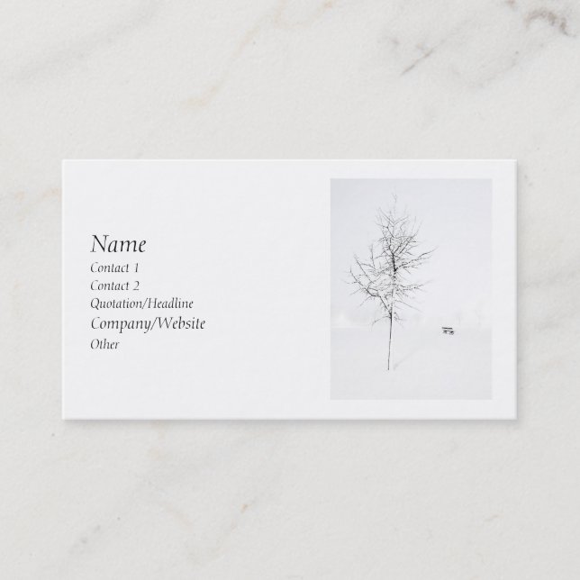 Winter White Business Card (Front)