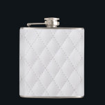 winter white faux leather graphic hipster hip flask<br><div class="desc">winter white faux leather graphic hipster</div>