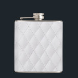 winter white faux leather graphic hipster hip flask<br><div class="desc">winter white faux leather graphic hipster</div>