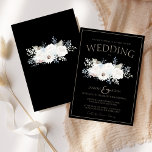 Winter White Floral and Black Christmas Wedding Invitation<br><div class="desc">Winter White Floral and Black Christmas Wedding Invitation - A Festive Blend of Rustic Elegance and Magical Simplicity. Capture the enchantment of the season with our Winter White Floral Christmas Wedding Invitation, a perfect choice for couples seeking a magical and elegant celebration. Delicate white flowers, nestled in a rustic design,...</div>