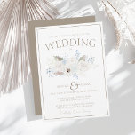 Winter White Floral and Taupe Christmas Wedding Invitation<br><div class="desc">Winter White Floral and Taupe Christmas Wedding Invitation - A Festive Blend of Rustic Elegance and Magical Simplicity. Capture the enchantment of the season with our Winter White Floral Christmas Wedding Invitation, a perfect choice for couples seeking a magical and elegant celebration. Delicate white flowers, nestled in a rustic design,...</div>