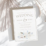 Winter White Floral and Taupe Christmas Wedding Invitation<br><div class="desc">Winter White Floral and Taupe Christmas Wedding Invitation - A Festive Blend of Rustic Elegance and Magical Simplicity. Capture the enchantment of the season with our Winter White Floral Christmas Wedding Invitation, a perfect choice for couples seeking a magical and elegant celebration. Delicate white flowers, nestled in a rustic design,...</div>