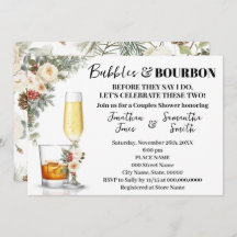 Winter White Flowers Bubbles & Bourbon Shower