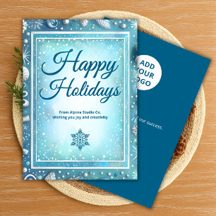  Winter White Holiday Card   Business Greeting