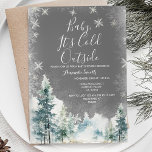Winter White Snowflakes Cold Outside Baby Shower Invitation<br><div class="desc">Winter White Snowflakes Cold Outside Baby Shower invitation</div>