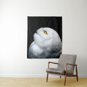 Winter White Snowy Owl Tapestry