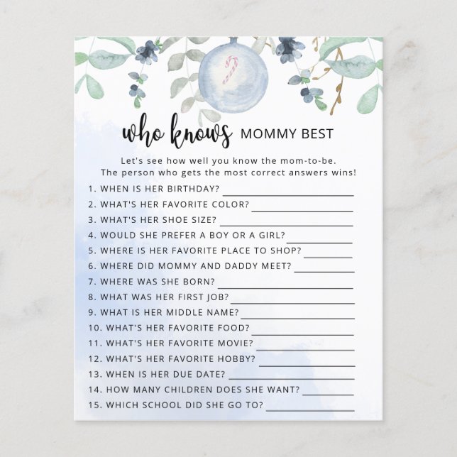 Winter Who knows mummy best (Front)