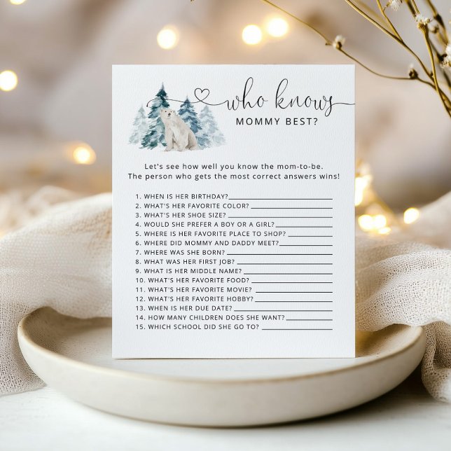 Winter Who knows mummy best game (Creator Uploaded)