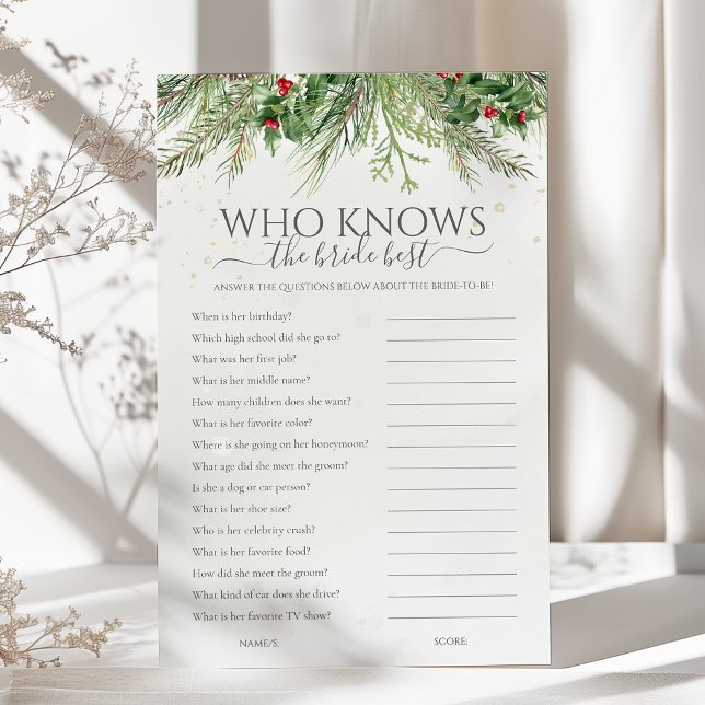 Winter Who Knows The Bride Best Bridal Shower Game (Creator Uploaded)