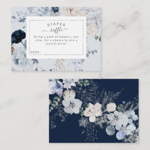 Winter Wildflower Elegant Boho Baby Shower Enclosure Card